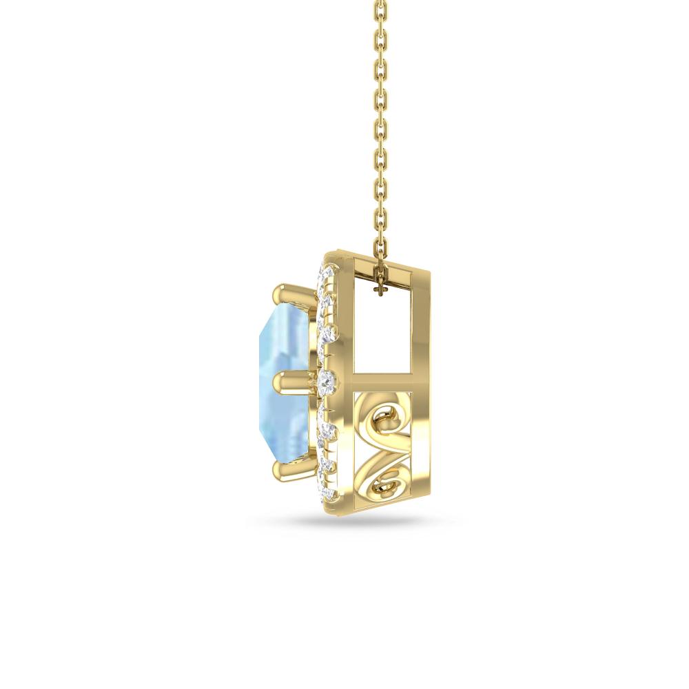 Yellow Gold - Aquamarine