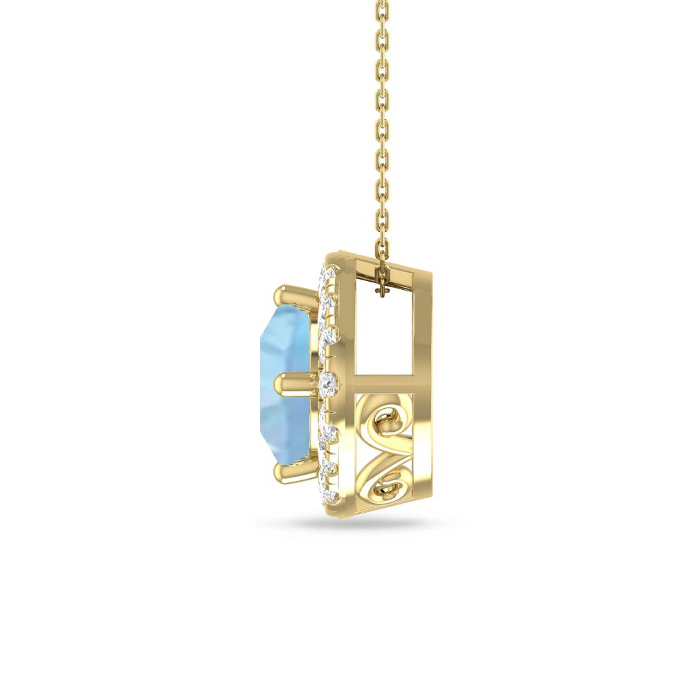 Yellow Gold - Aquamarine