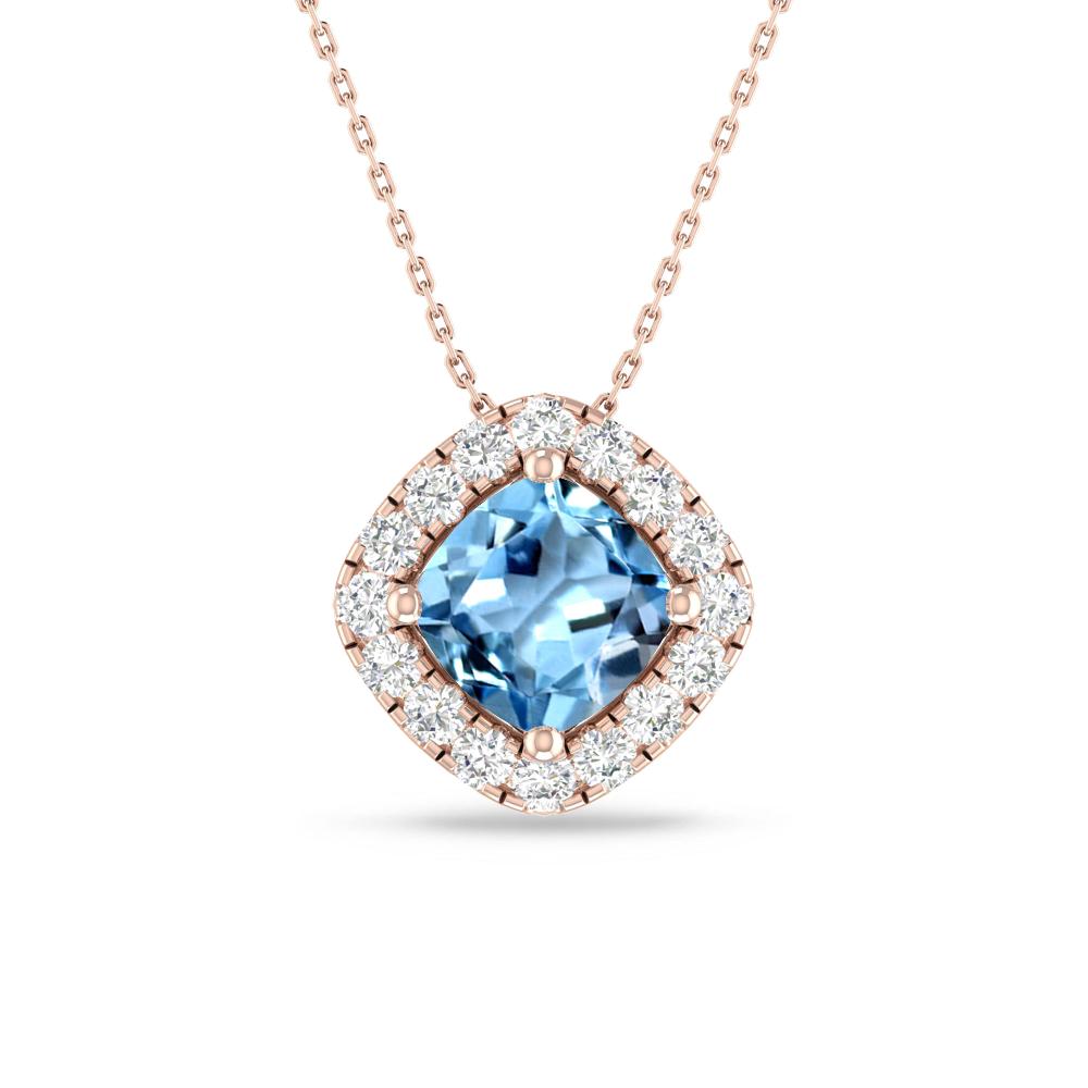 Rose Gold - Aquamarine