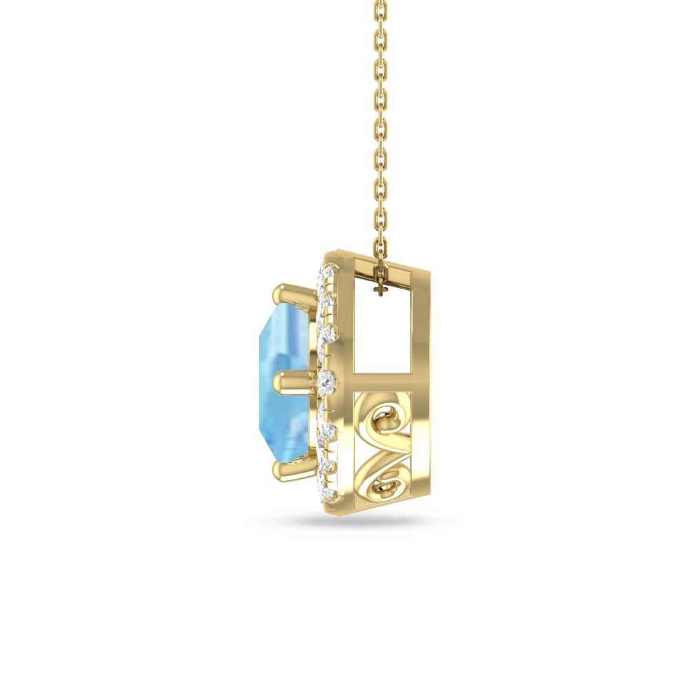 Yellow Gold - Aquamarine