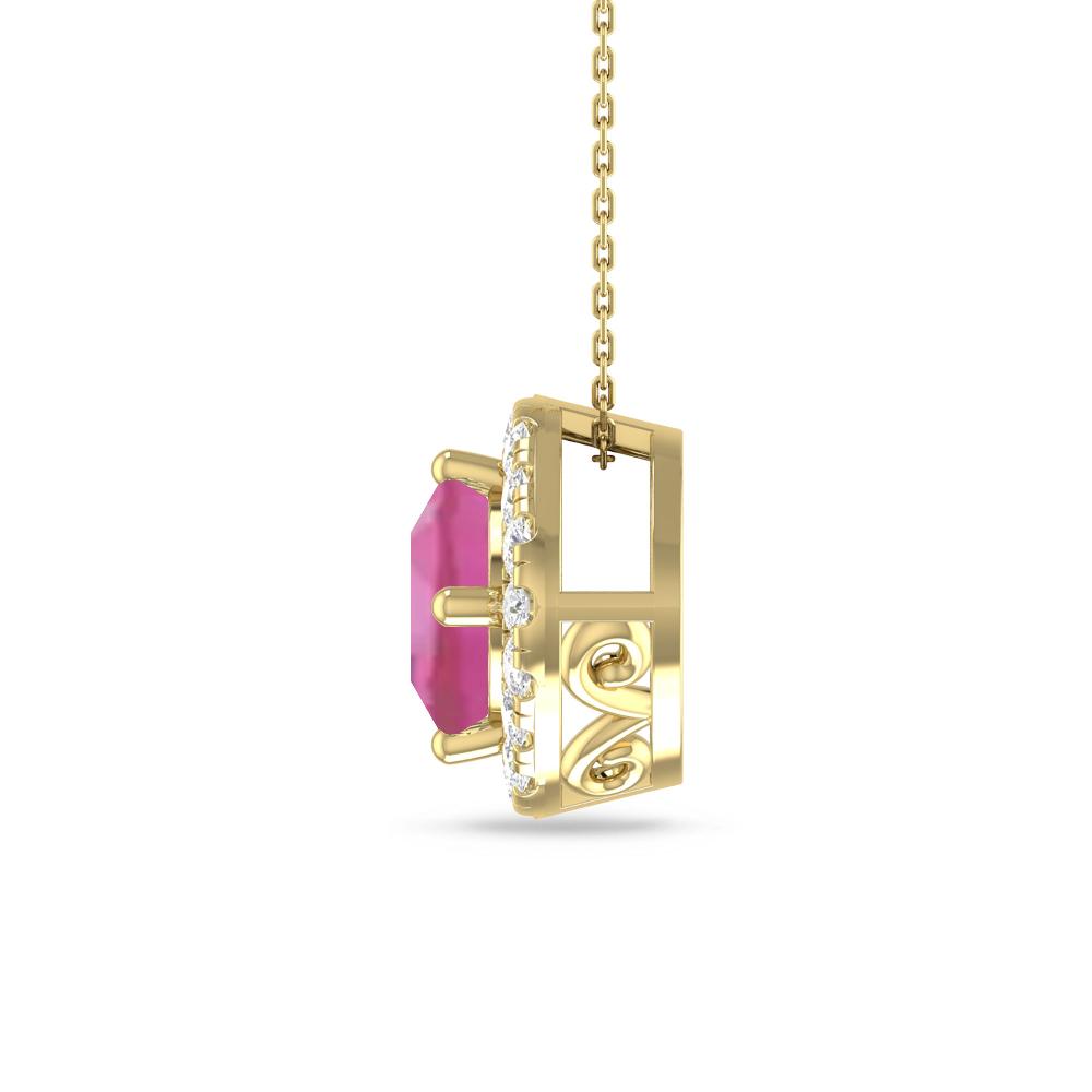 Yellow Gold - Pink Tourmaline