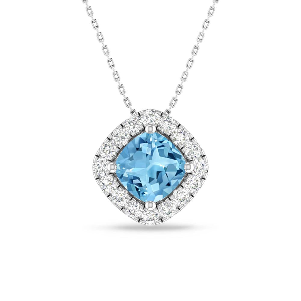 White Gold - Blue Topaz