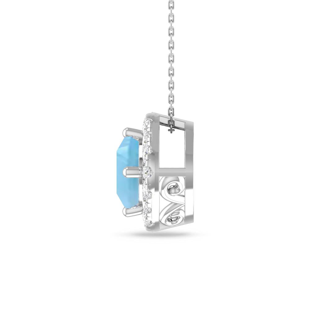 White Gold - Blue Topaz