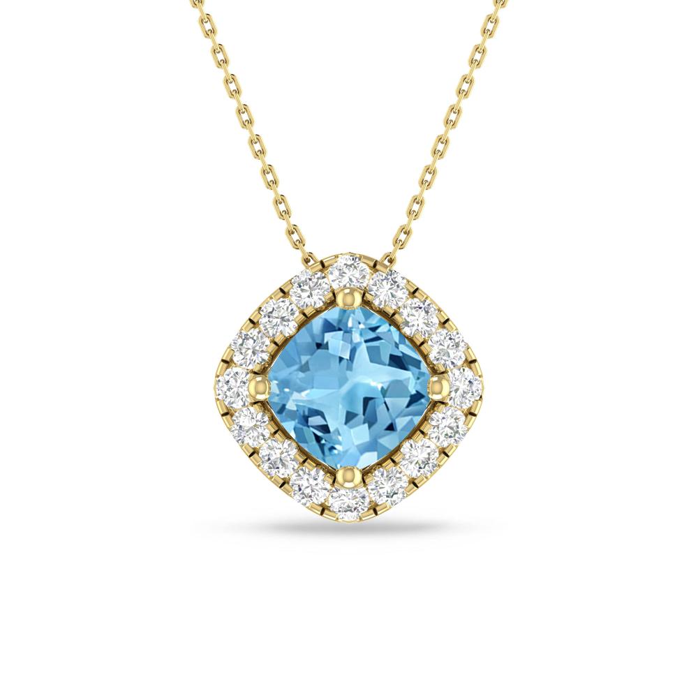 Yellow Gold - Blue Topaz