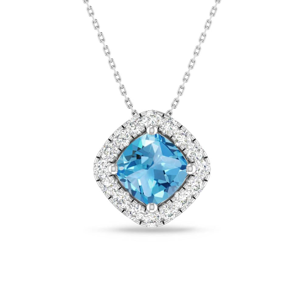 White Gold - Blue Topaz
