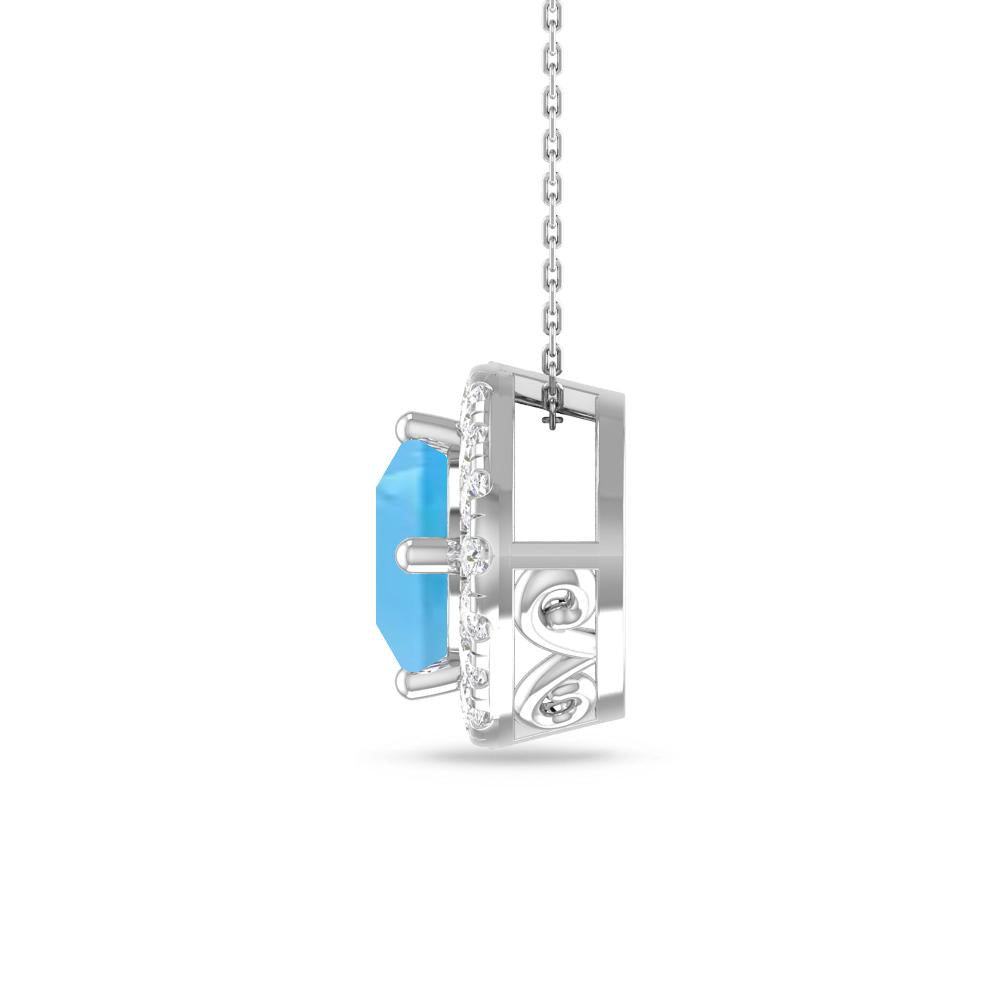 White Gold - Blue Topaz