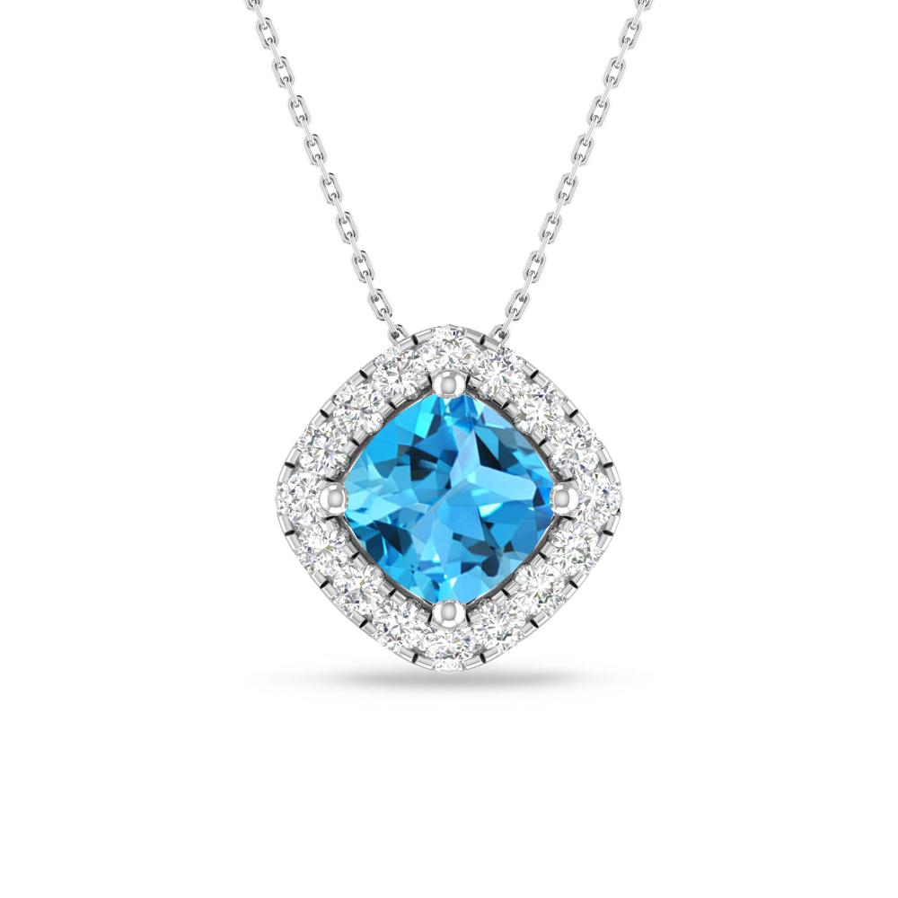 White Gold - Blue Topaz