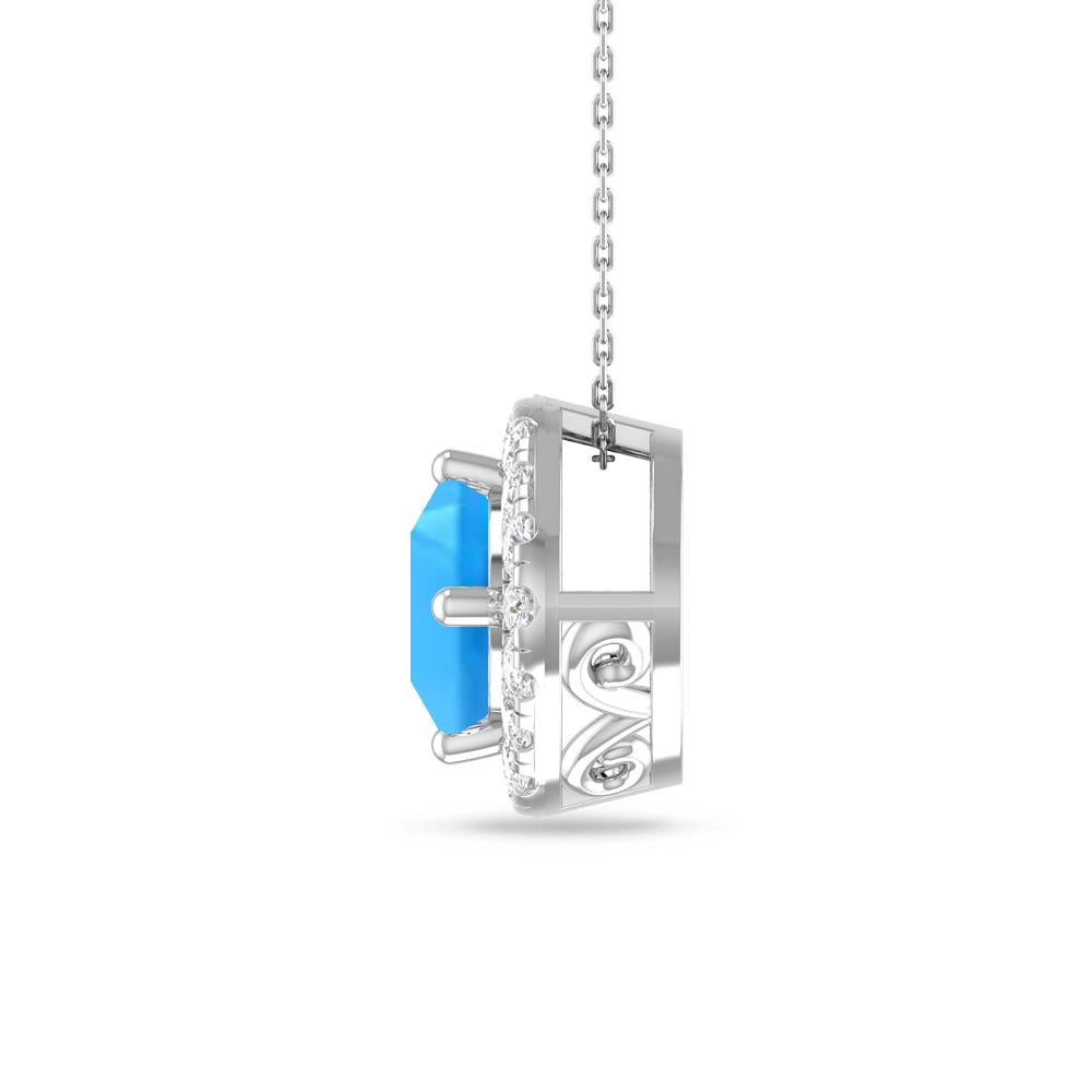 White Gold - Blue Topaz