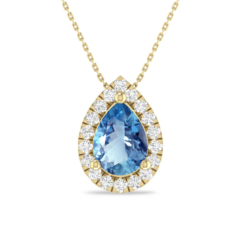 Yellow Gold - Aquamarine