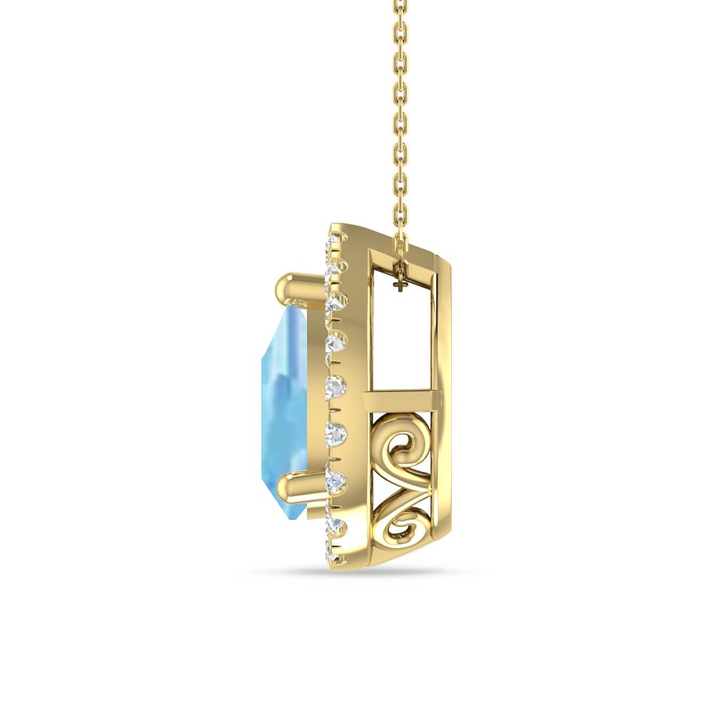 Yellow Gold - Aquamarine