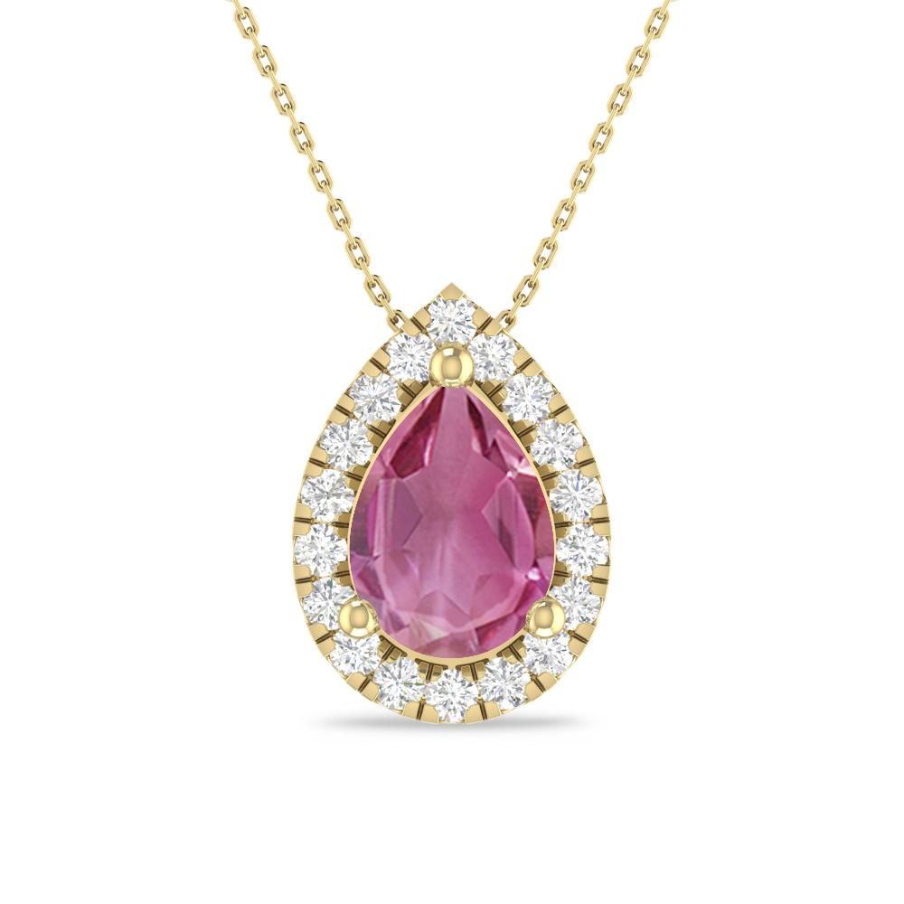 Yellow Gold - Pink Tourmaline