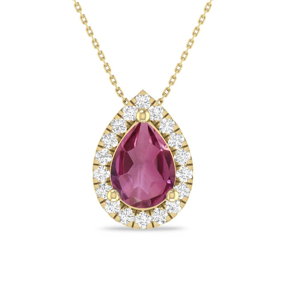 Yellow Gold - Pink Tourmaline