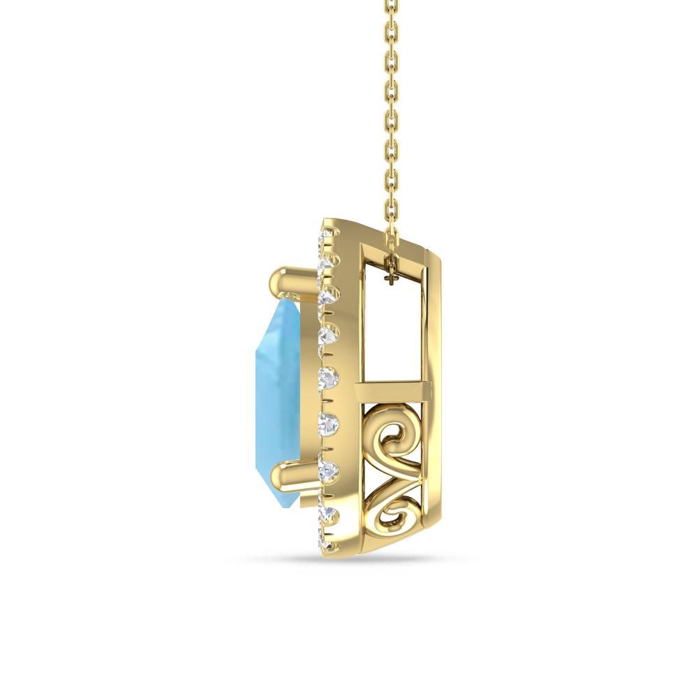 White Gold - Blue Topaz