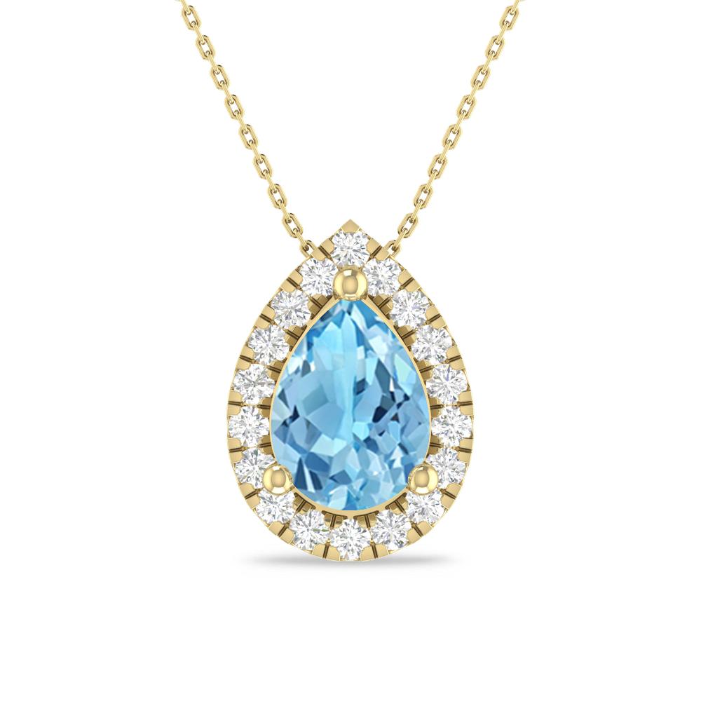 Yellow Gold - Blue Topaz