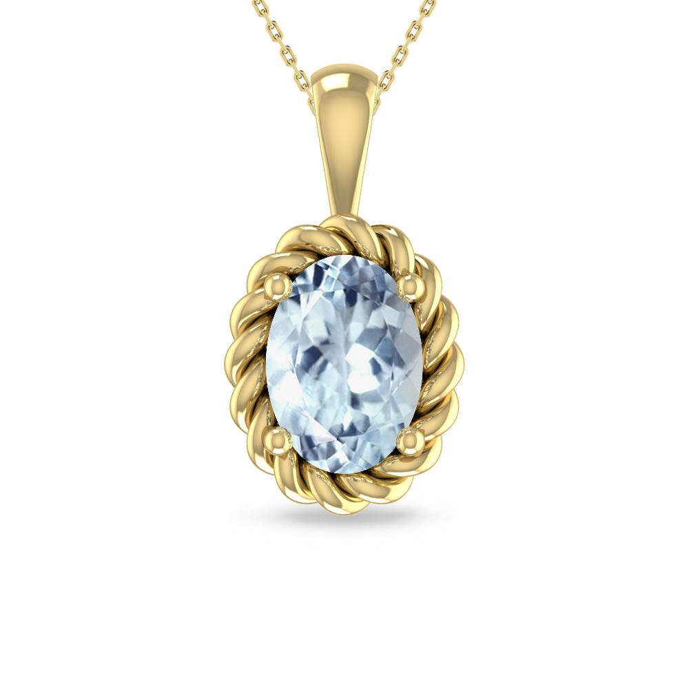 Yellow Gold - Aquamarine