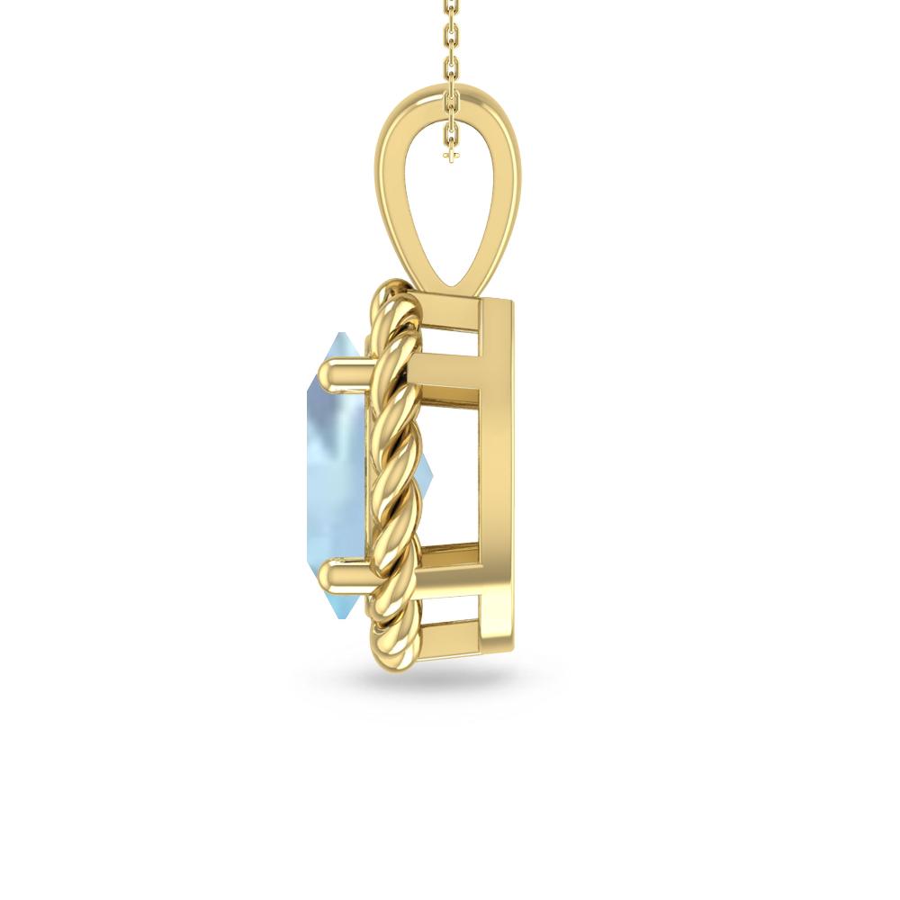 Yellow Gold - Aquamarine