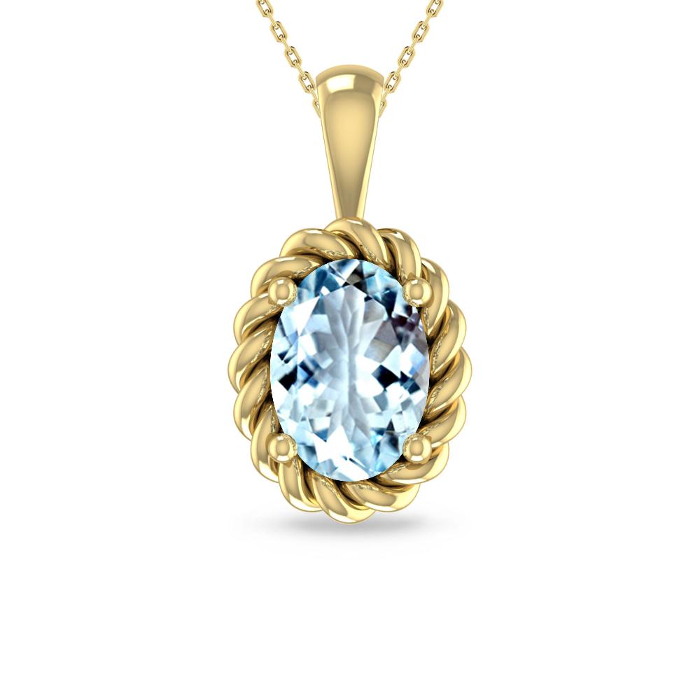Yellow Gold - Aquamarine