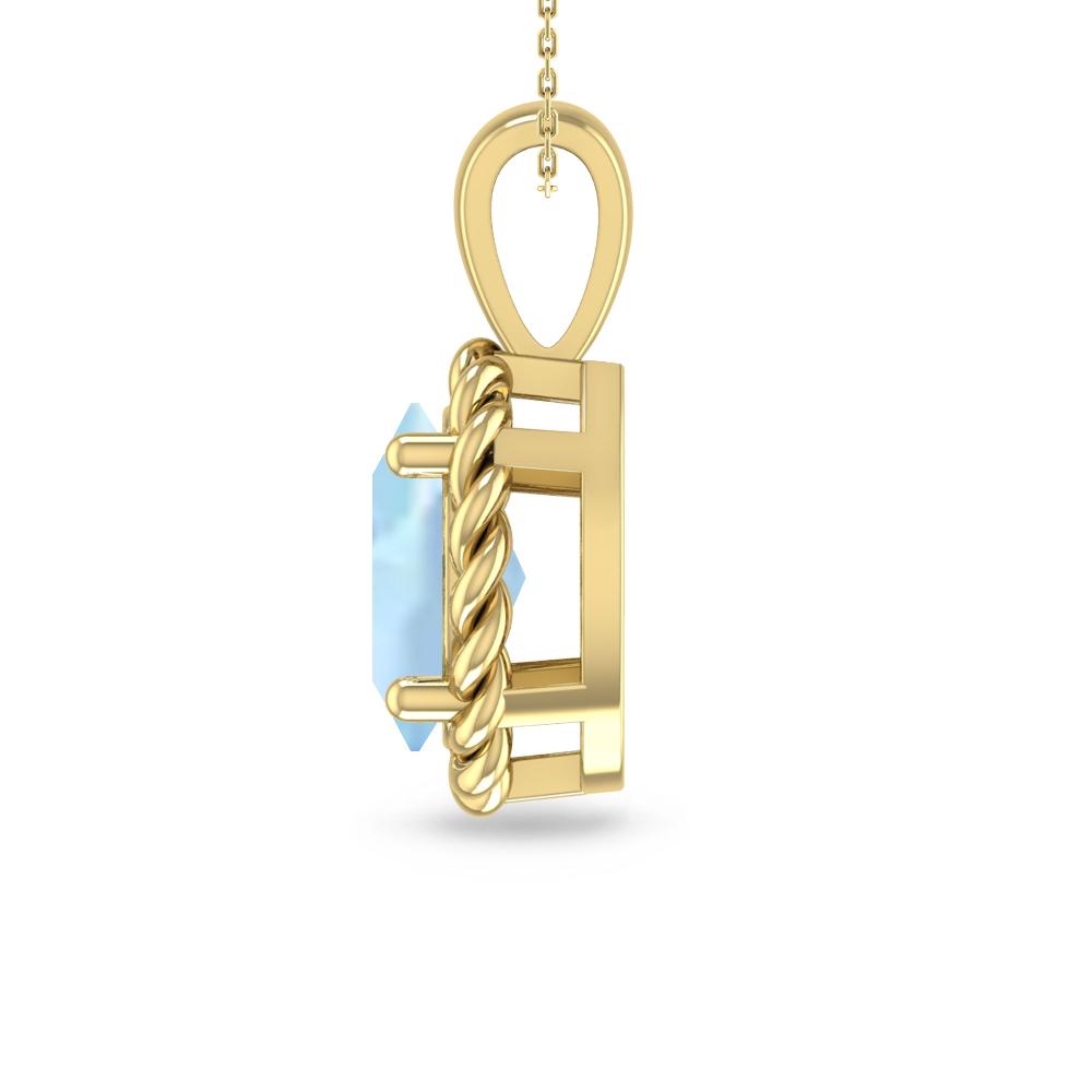 Yellow Gold - Aquamarine