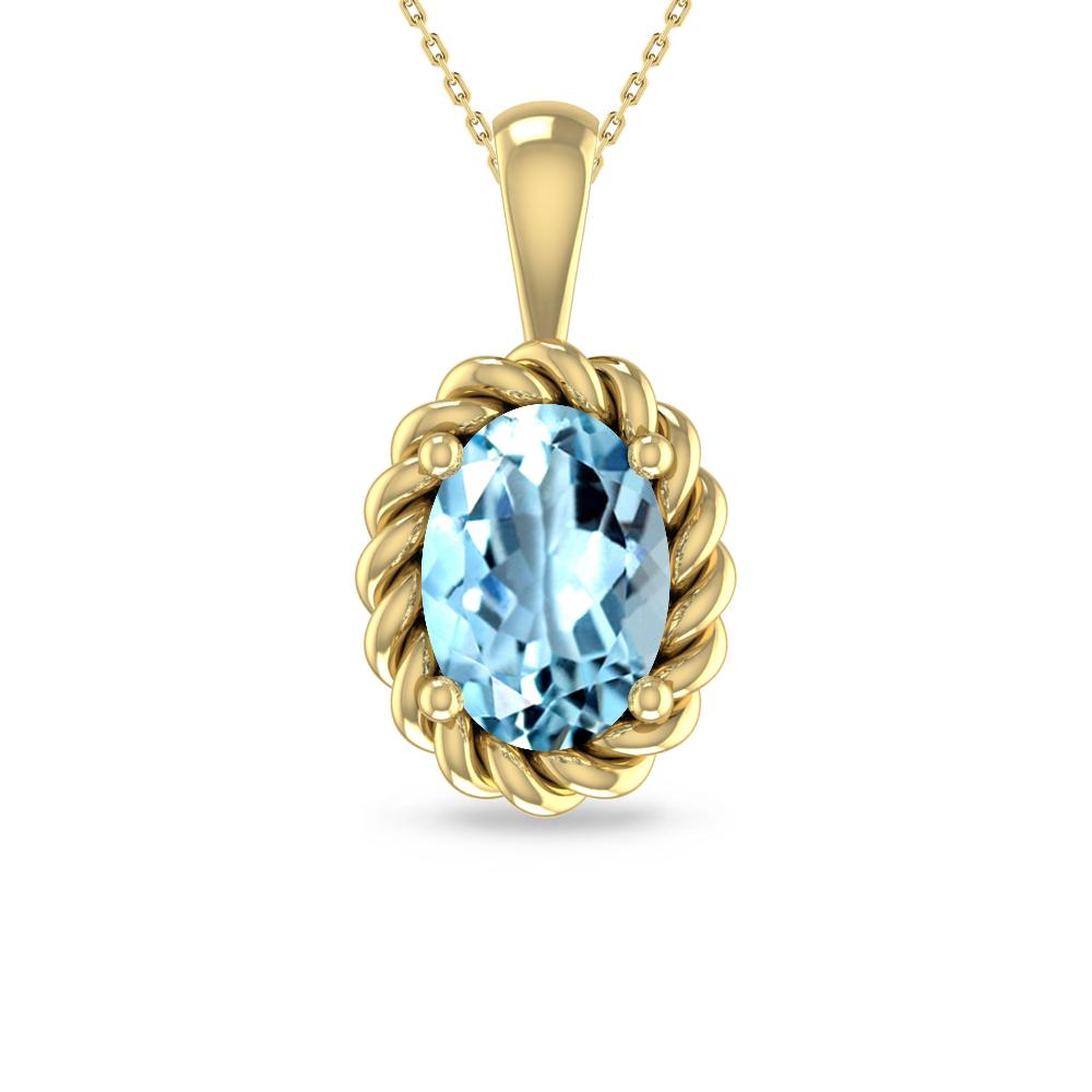 Yellow Gold - Aquamarine