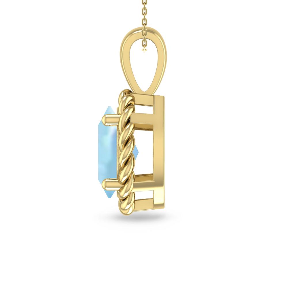 Yellow Gold - Aquamarine