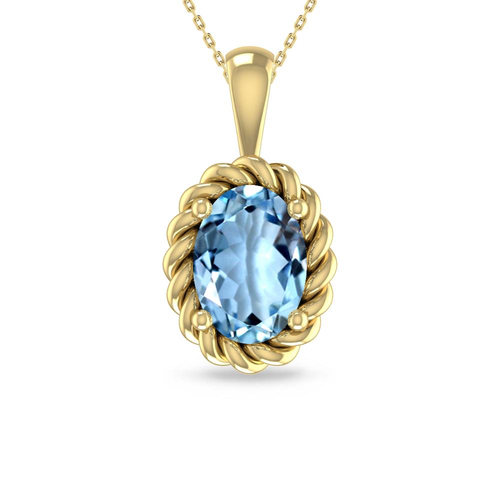Yellow Gold - Aquamarine