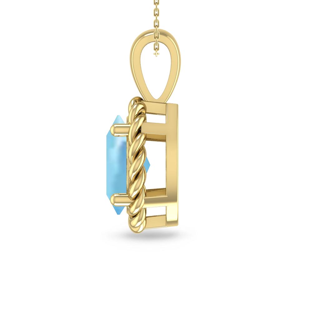 Yellow Gold - Aquamarine