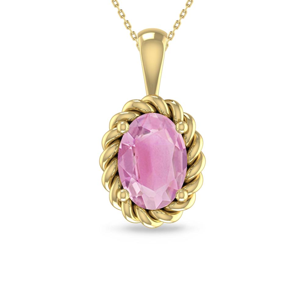 Yellow Gold - Pink Tourmaline
