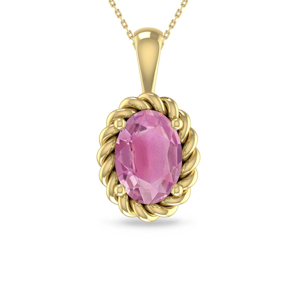 Yellow Gold - Pink Tourmaline