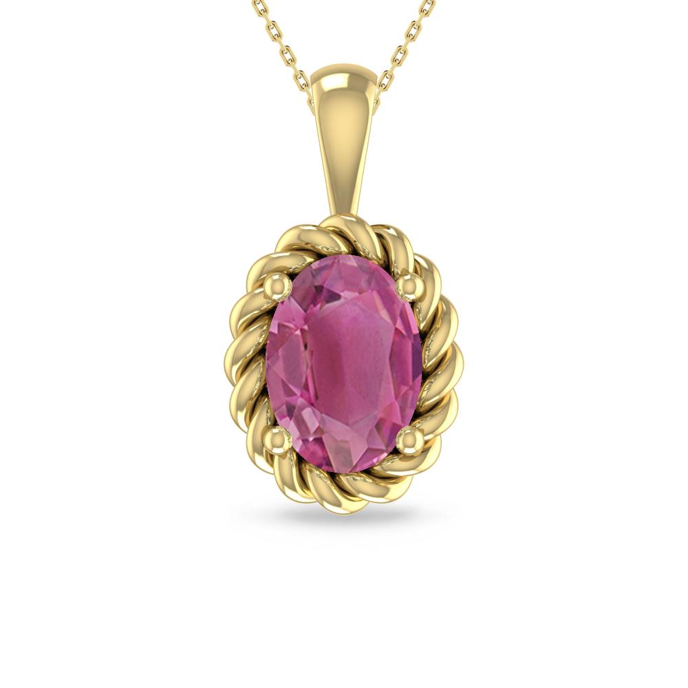 Yellow Gold - Pink Tourmaline