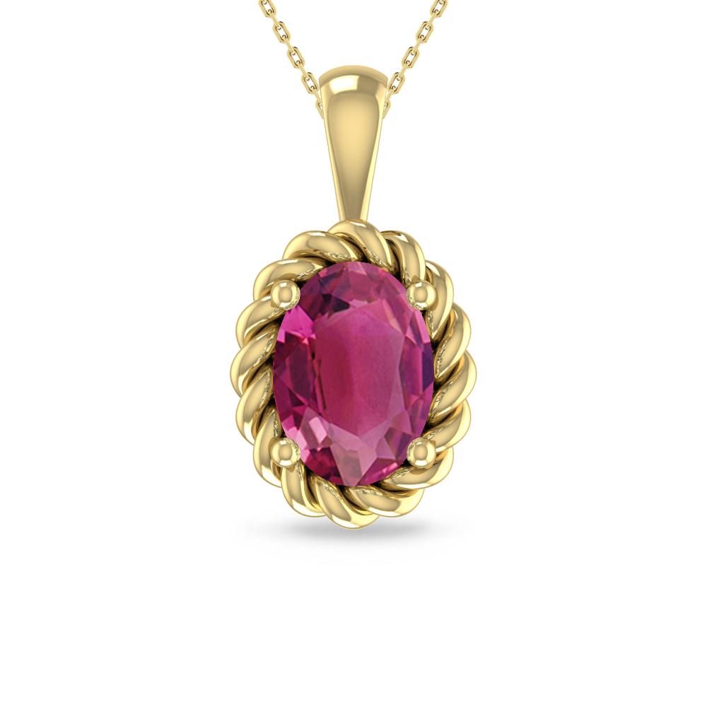 Yellow Gold - Pink Tourmaline