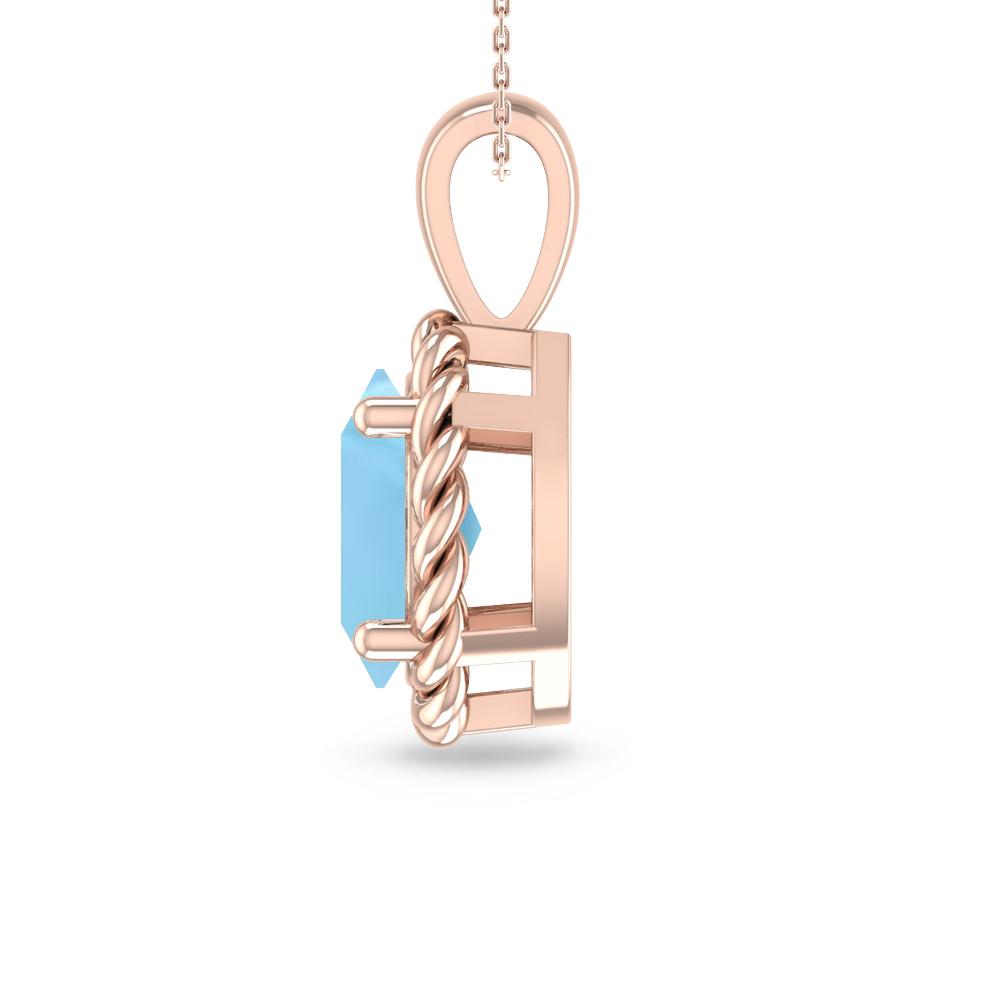 Rose Gold - Blue Topaz