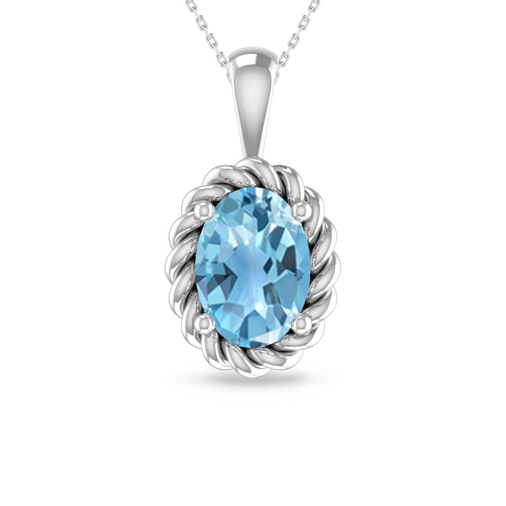 White Gold - Blue Topaz