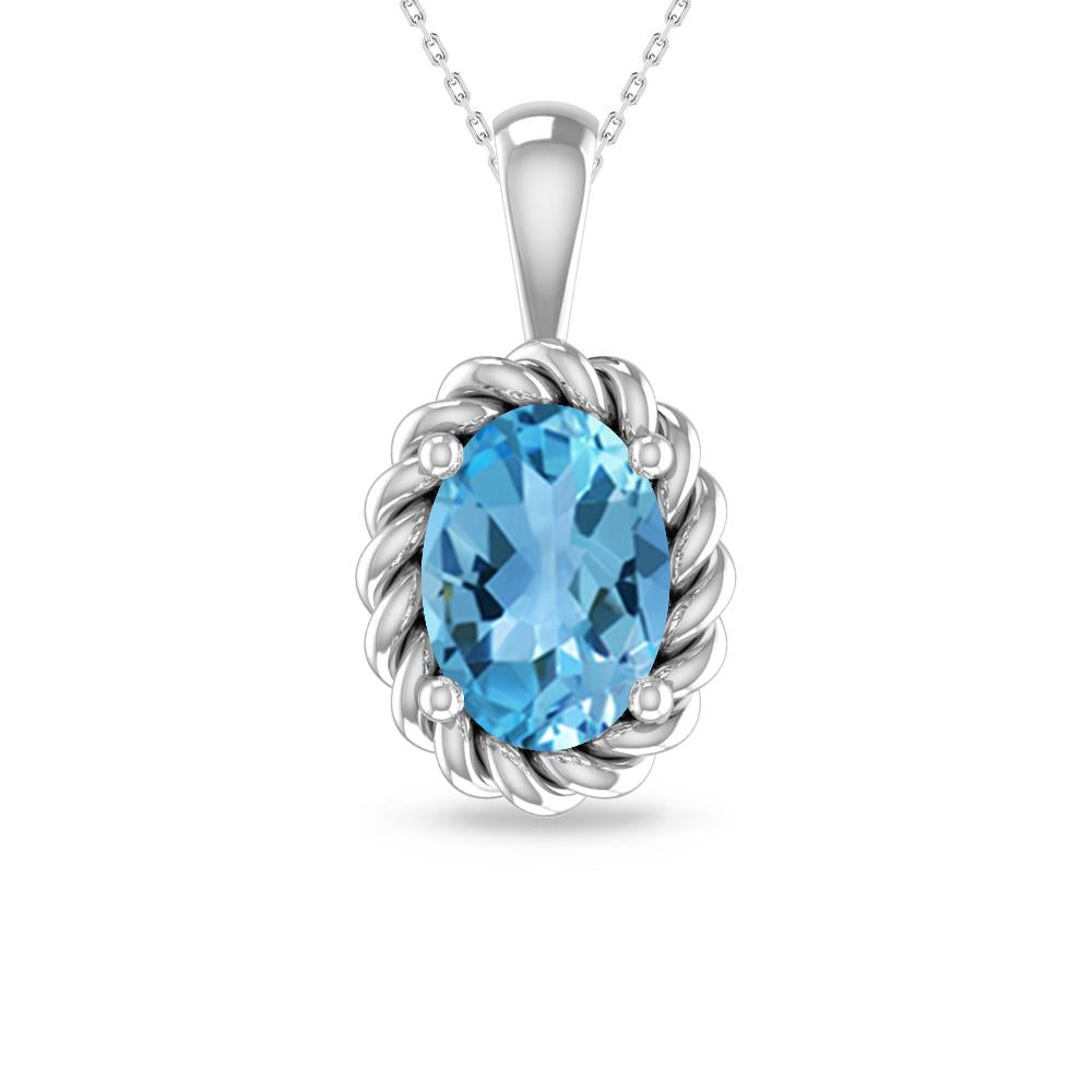 White Gold - Blue Topaz