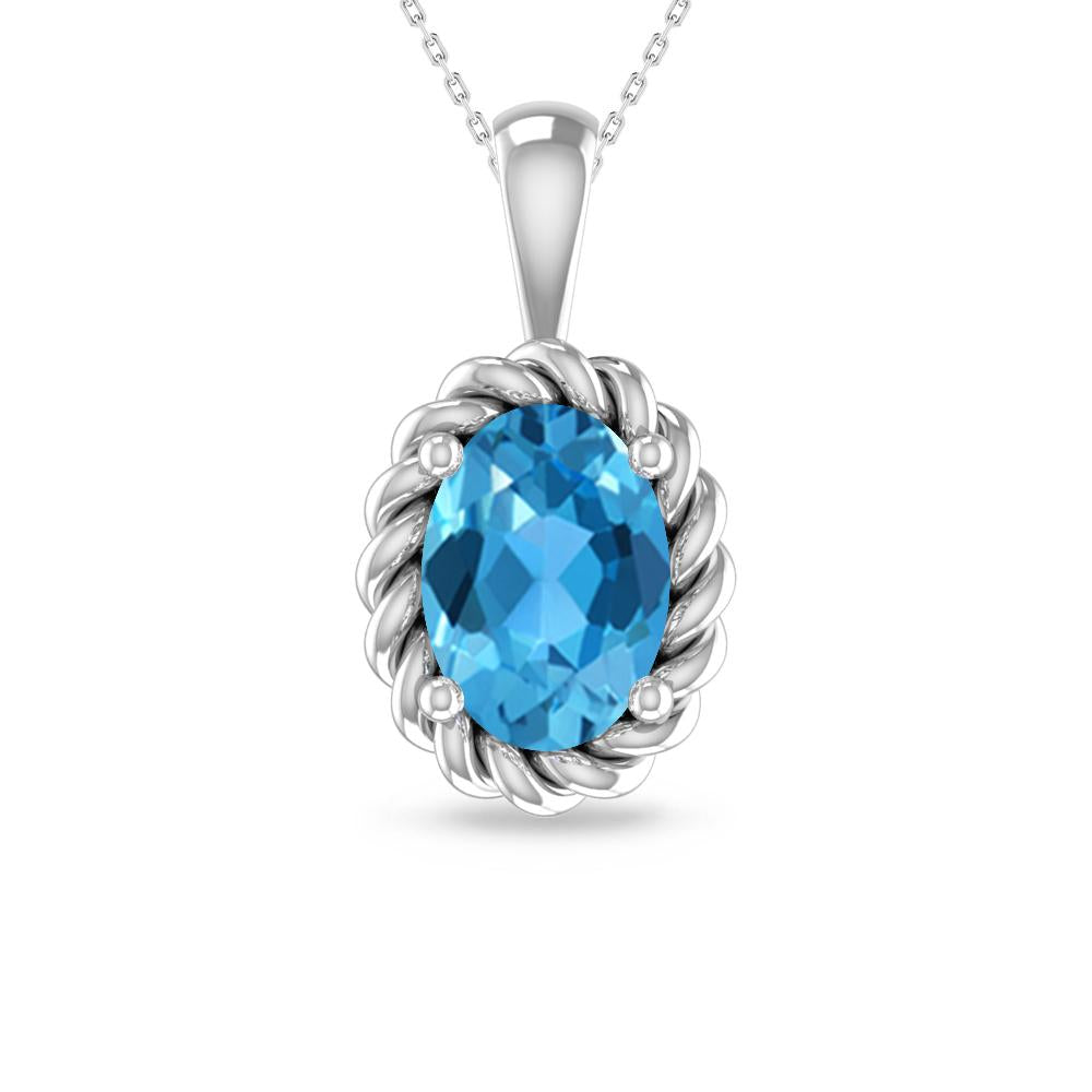 White Gold - Blue Topaz