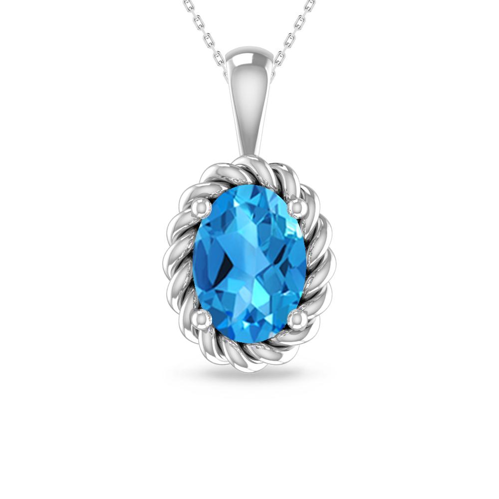 White Gold - Blue Topaz