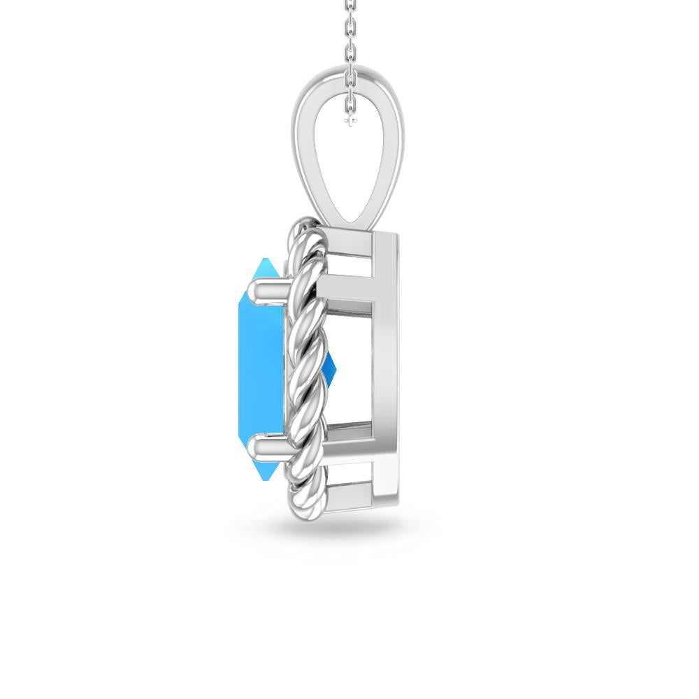 White Gold - Blue Topaz