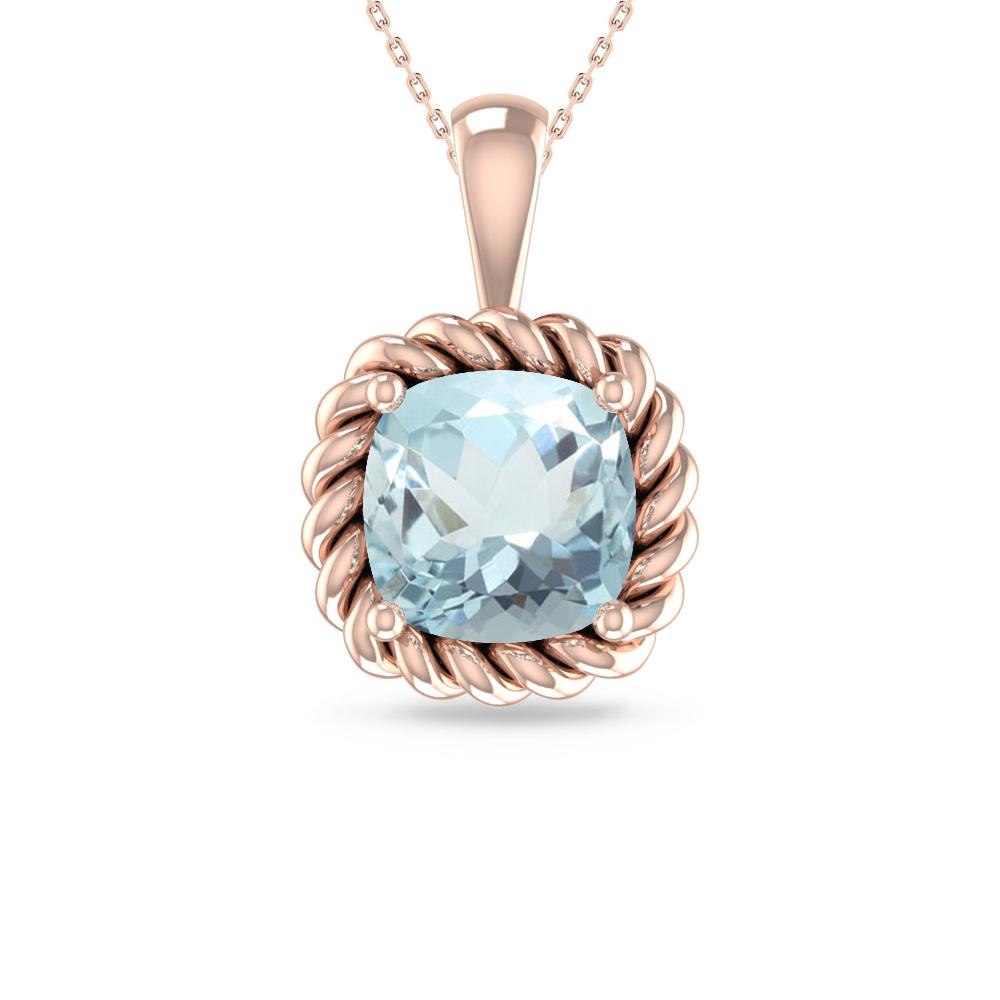 Rose Gold - Aquamarine