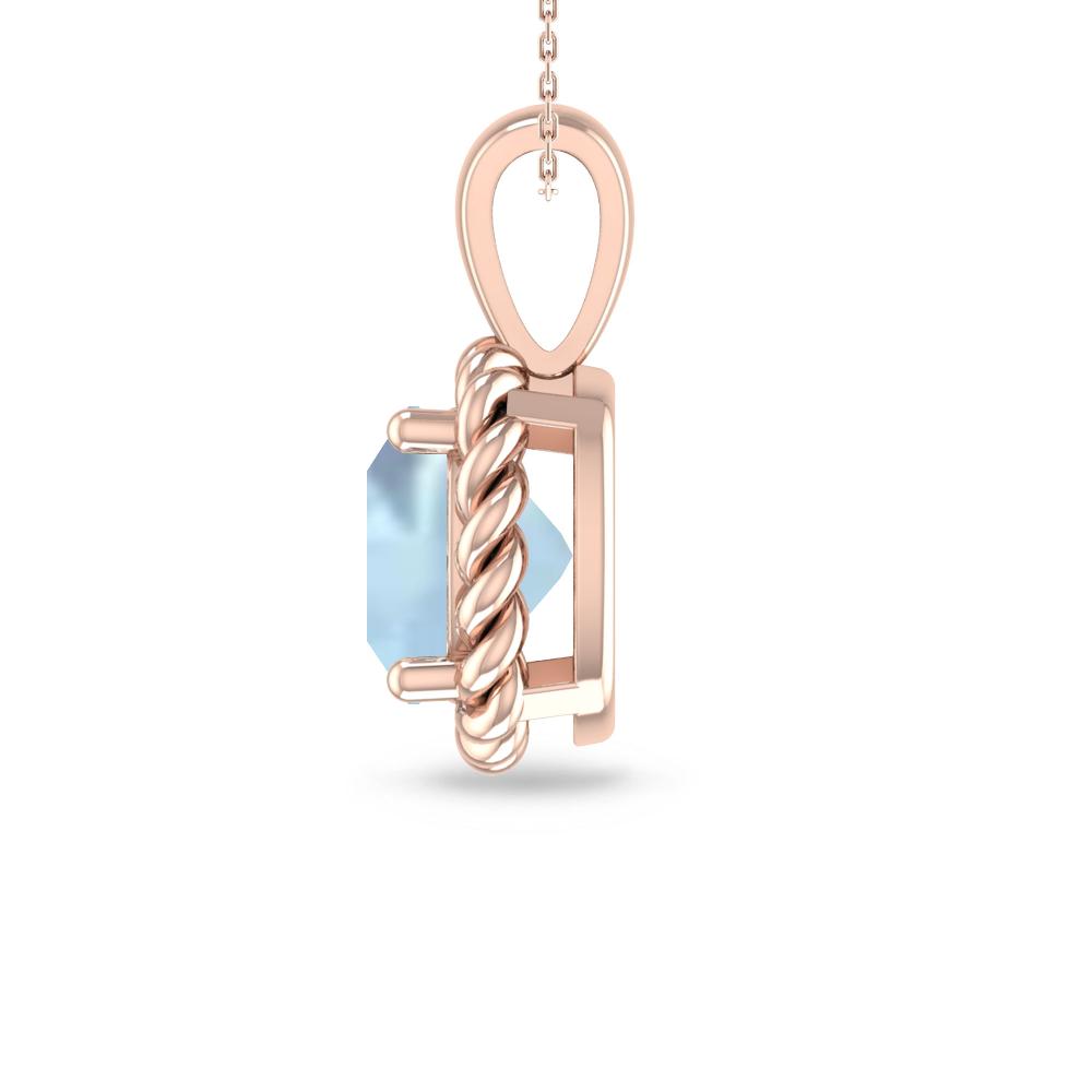 Rose Gold - Aquamarine