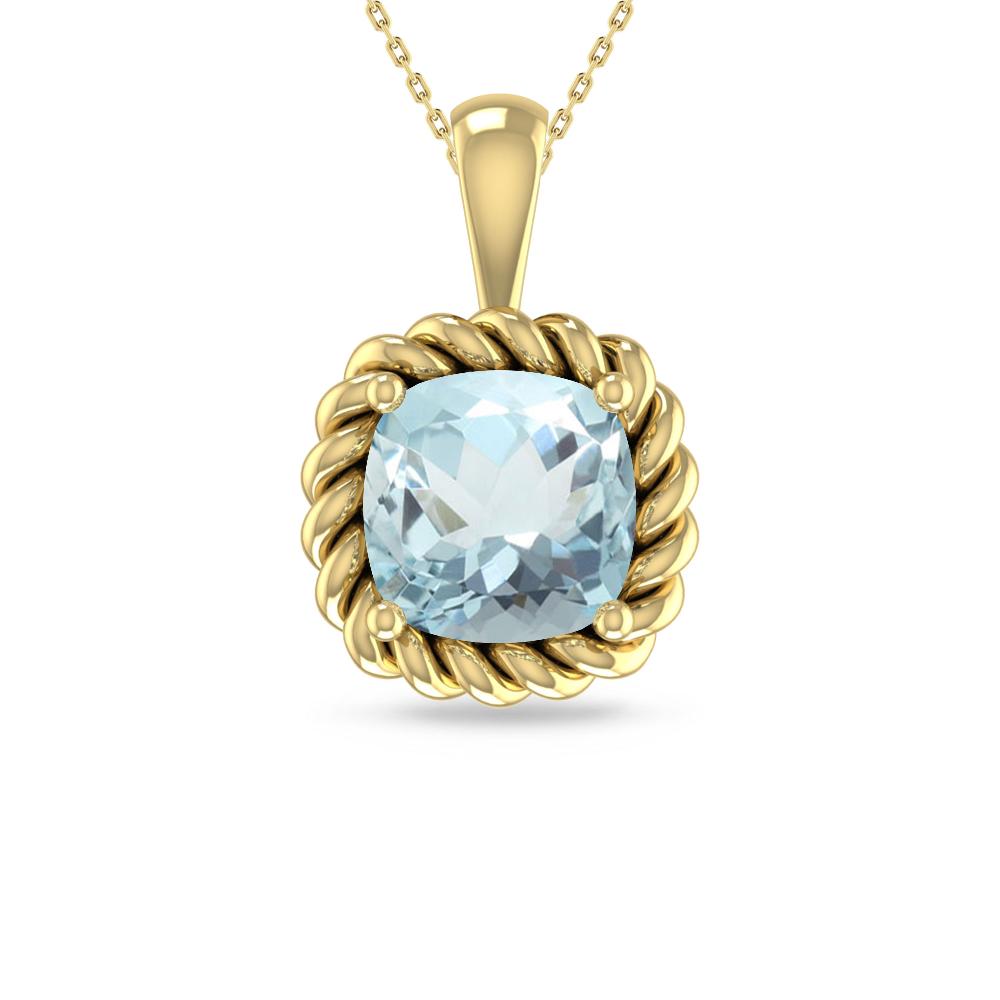 Yellow Gold - Aquamarine