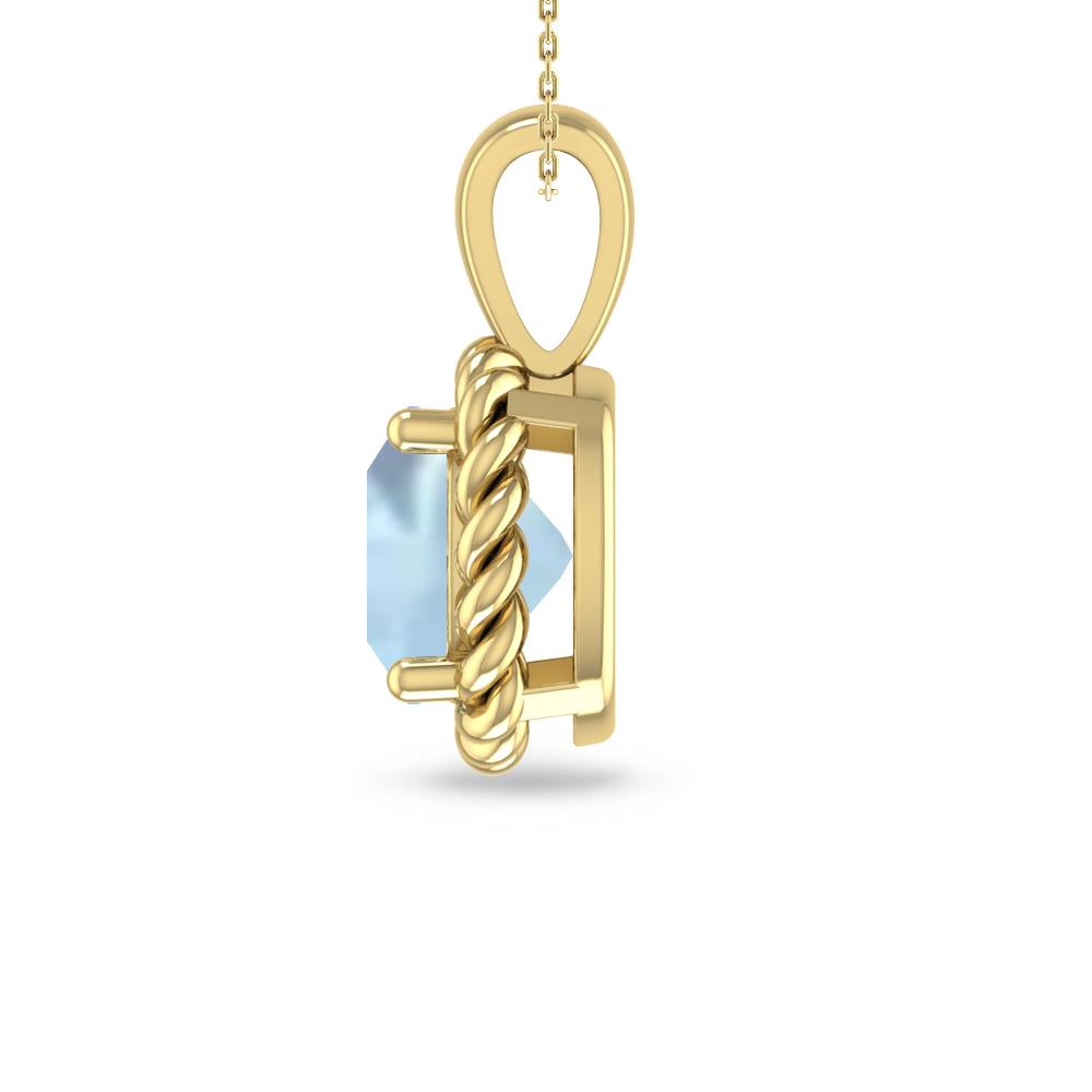 Yellow Gold - Aquamarine