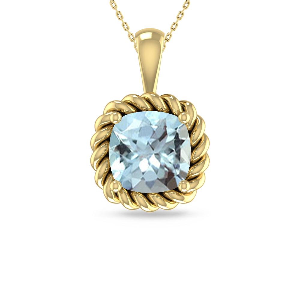 Yellow Gold - Aquamarine