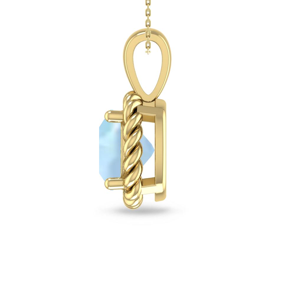 Yellow Gold - Aquamarine