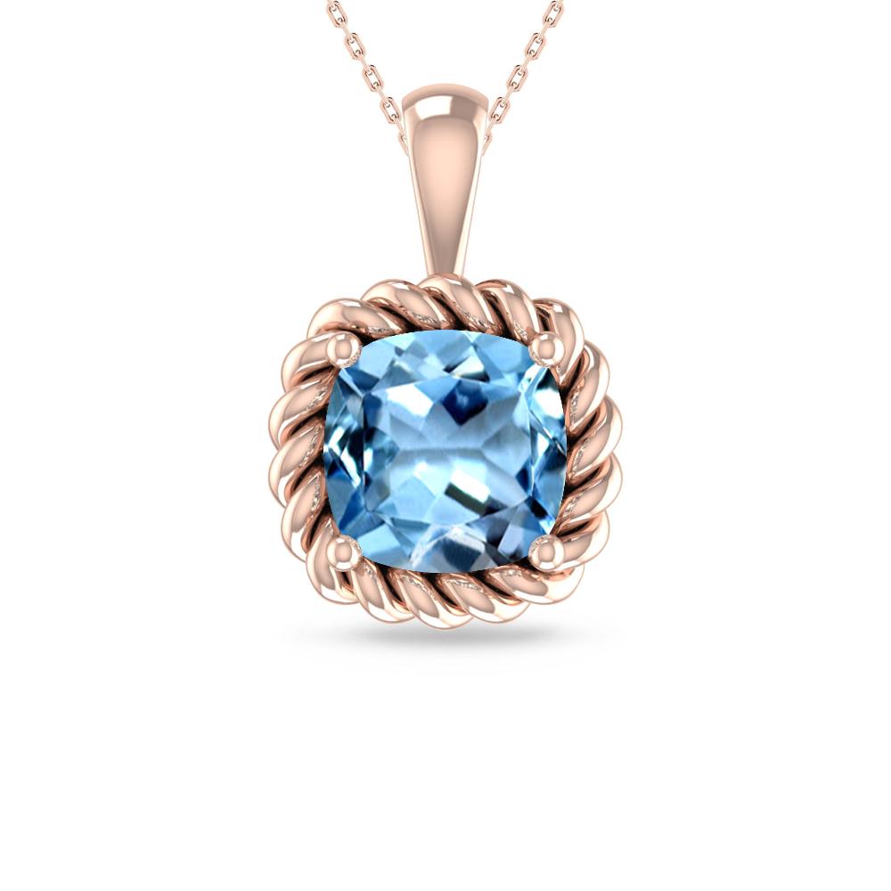 Rose Gold - Aquamarine