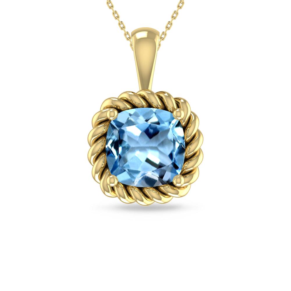 Yellow Gold - Aquamarine