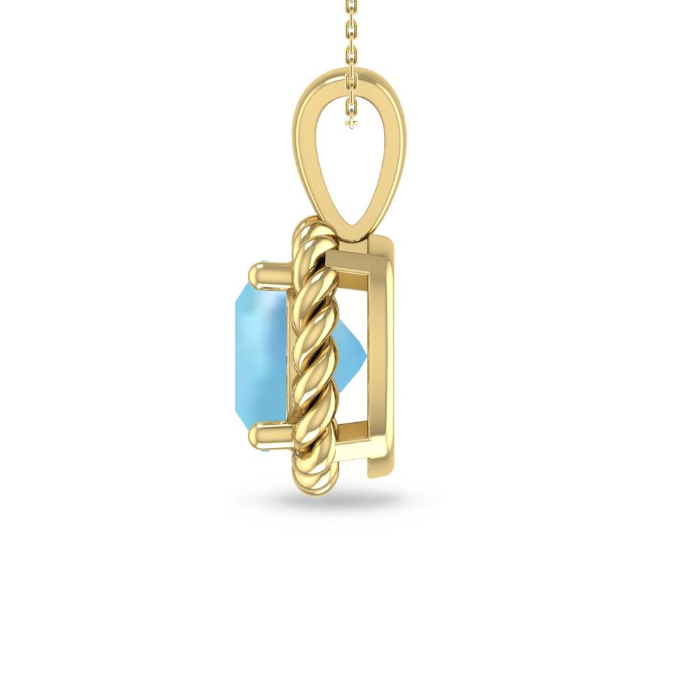 Yellow Gold - Aquamarine