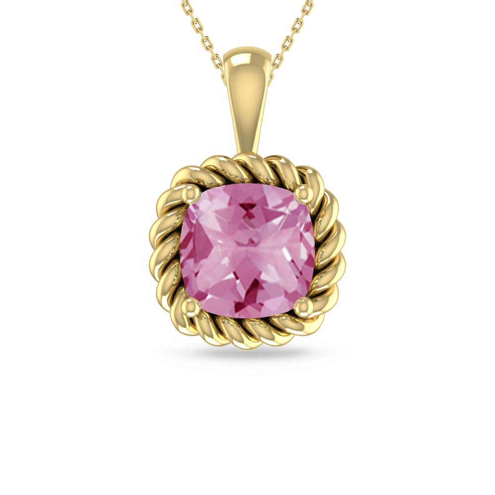 Yellow Gold - Pink Tourmaline