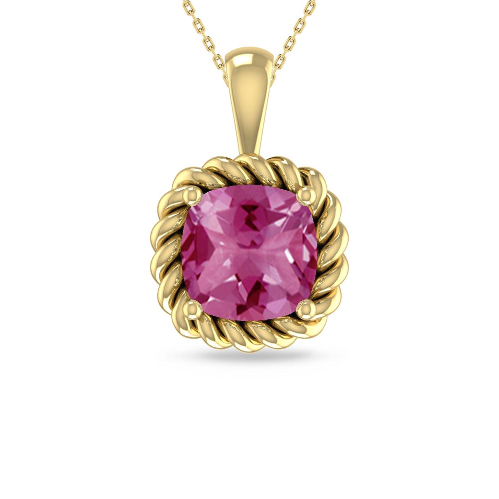 Yellow Gold - Pink Tourmaline