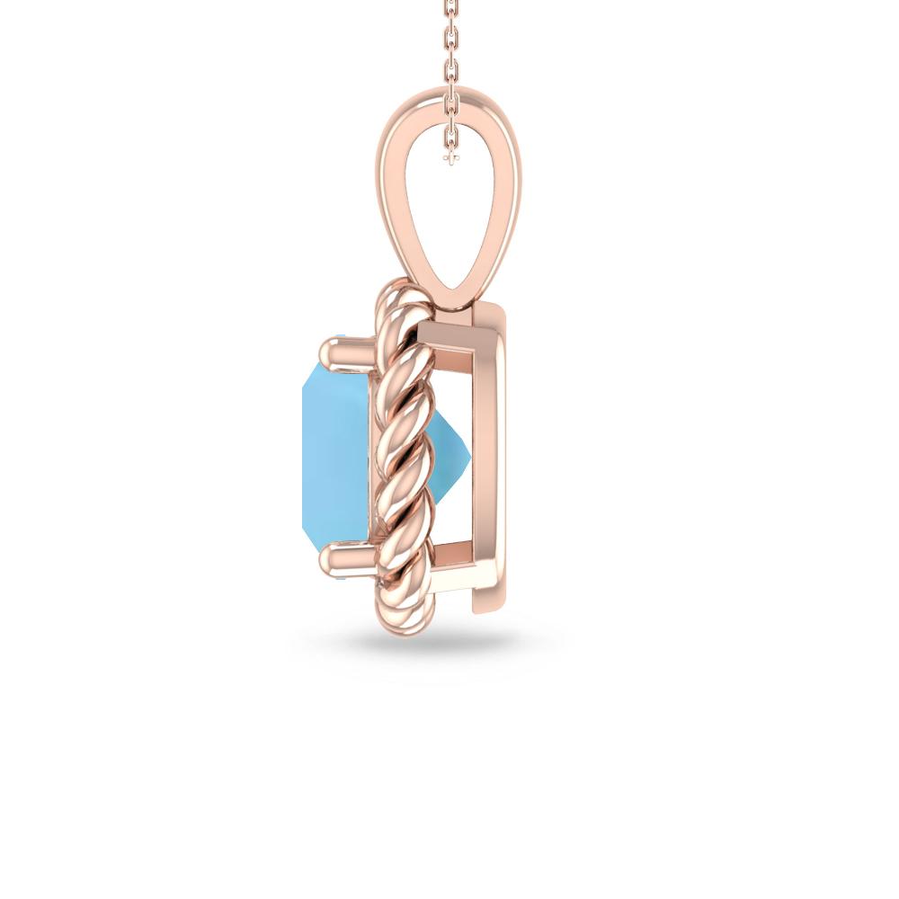 Rose Gold - Blue Topaz