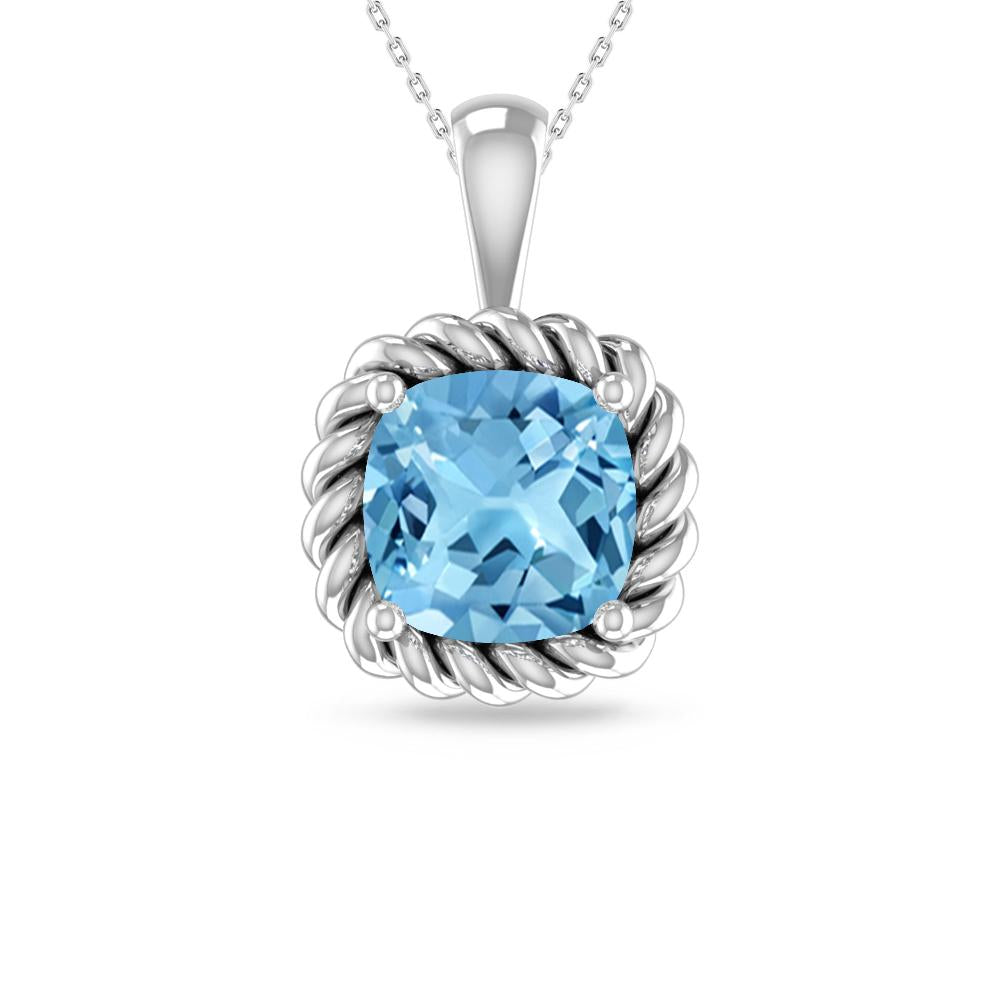 White Gold - Blue Topaz