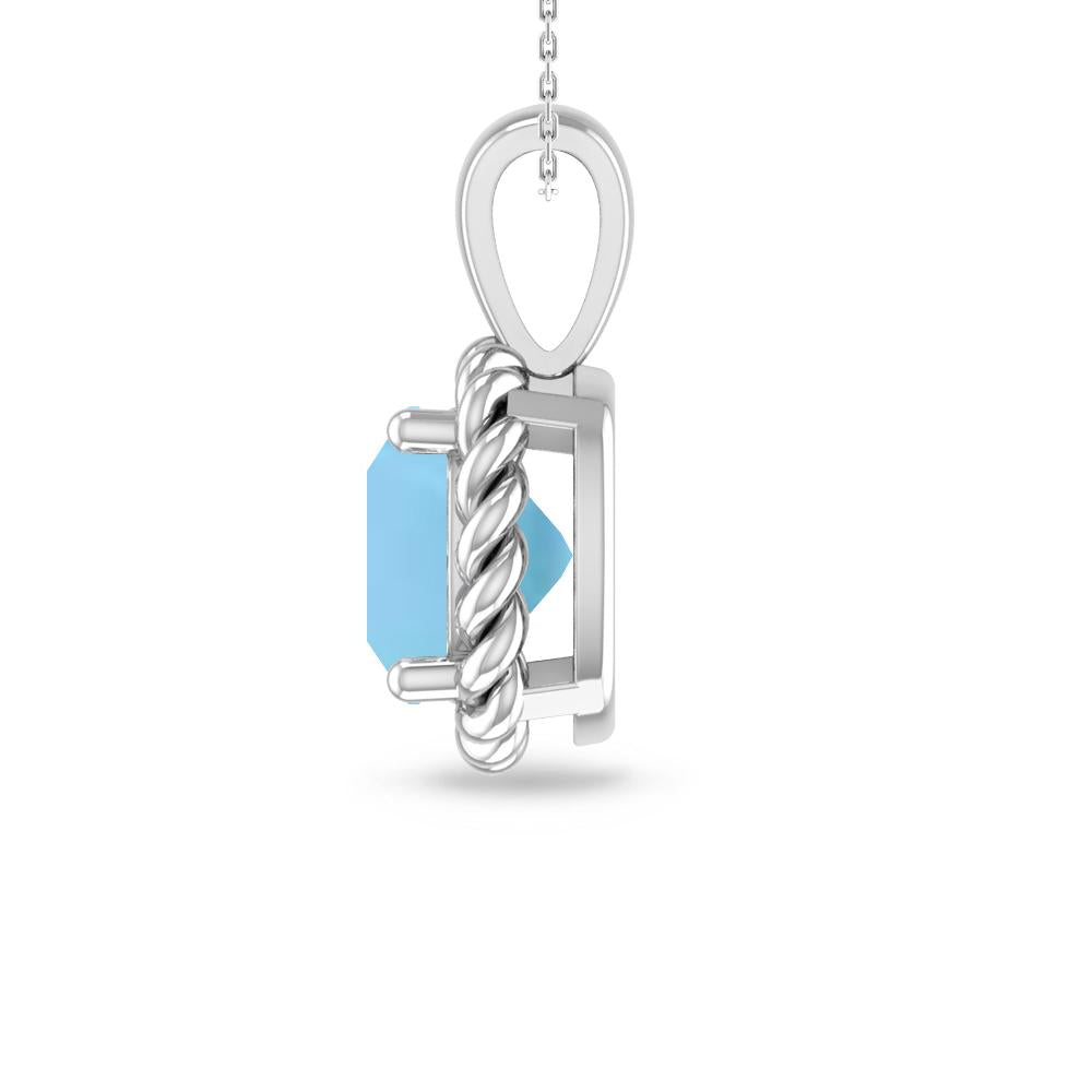 White Gold - Blue Topaz
